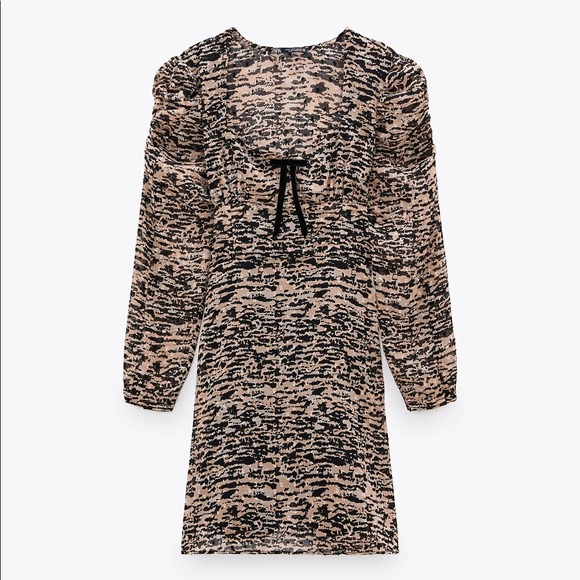 ZARA ANIMAL PRINT DRESS - Picture 4 of 14